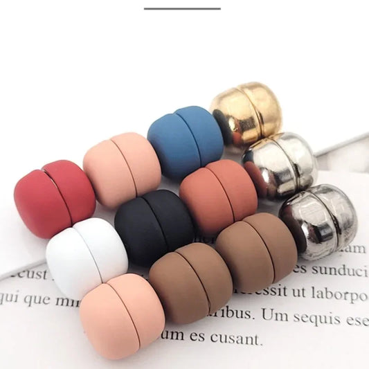 1 Pair Magnet Buttons for DIY Clothing Headband Scarf Hat Clasp Decoration, Invisible Metal Buttons Sewing Supplies