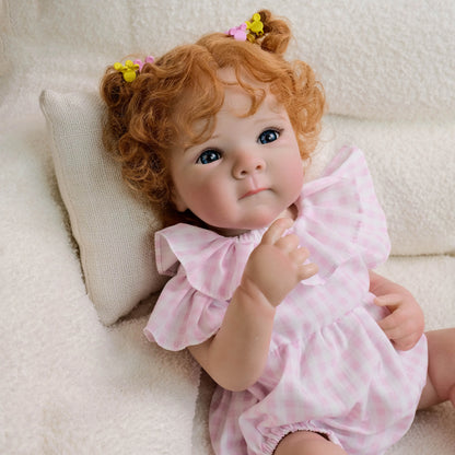 1PC 45 cm 18 inches, a reborn baby girl who can stand, a vivid, fully soft Winnie's body doll, a cute birthday gift for a toddle
