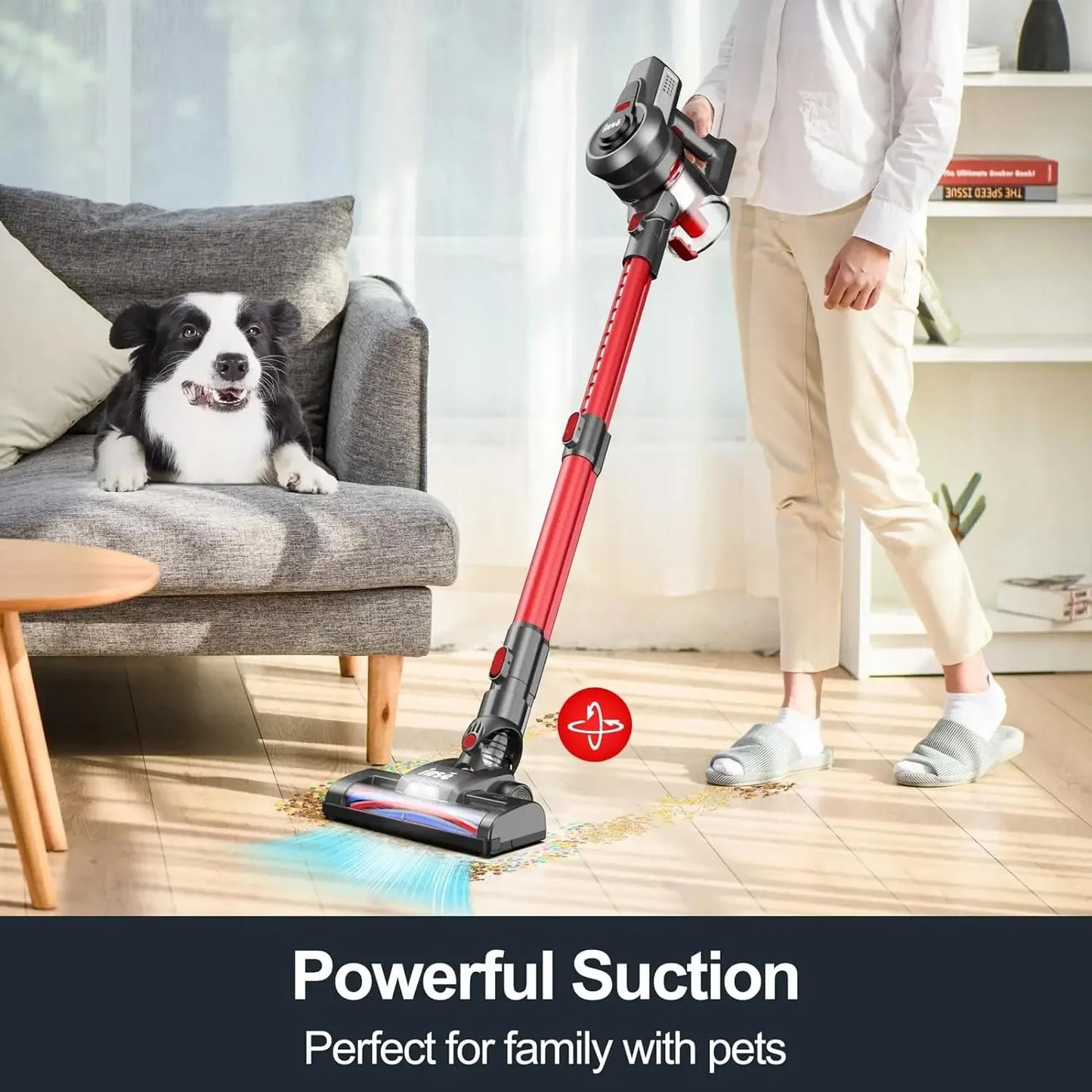 INSE N650 Cordless Vacuum Cleaner 4-in-1 Stick Vacuum Cleaner 160W Rechargeable Battery Up to 45mins Runtime for Household Clean