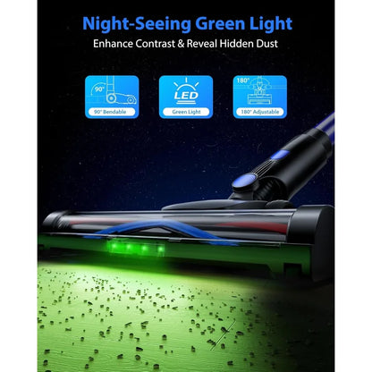 Cordless Vacuum Cleaner 45KPA Stick Vacuum Cleaners for Home 6-in-1 Rechargeable Lightweight Vacuum with Powerful Suction for C