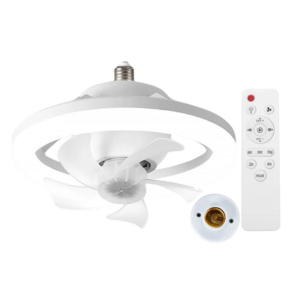 Modern Ceiling Fan with LED Light Remote Control Silent Ceiling Fan for Bedroom Living Room Kitchen