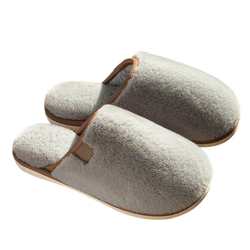 Crestar Women Warm Fuzzy Slippers Winter New Plush Indoor Flat Slides Comfy Soft Sole Fur Men Shoes Fluffy House Cotton Slippers