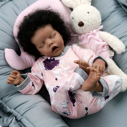 Risbecko 17 Inch Reborn Baby Doll Cute Doll Soft Touch 3D Paint and Visible Veins - Collectible Art Doll Gift Birthday Gift