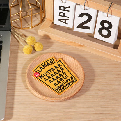 3 Pieces of Prideful Iron-On Patches, Mustaaaard!, Patches to Sew on Hats, Embroidered Patches, Perfect for Jackets, Jeans, Hoodies and Bags, DIY Cute Patches for Men and Women