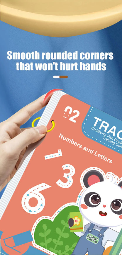 34-Page Children's Reusable Workbook Set with Erasable Pen - Early Learning of Writing and Drawing Skills Development, Educational Books for Pen Control Training, Innovative Learning - Perfect Choice for Christmas and Birthda