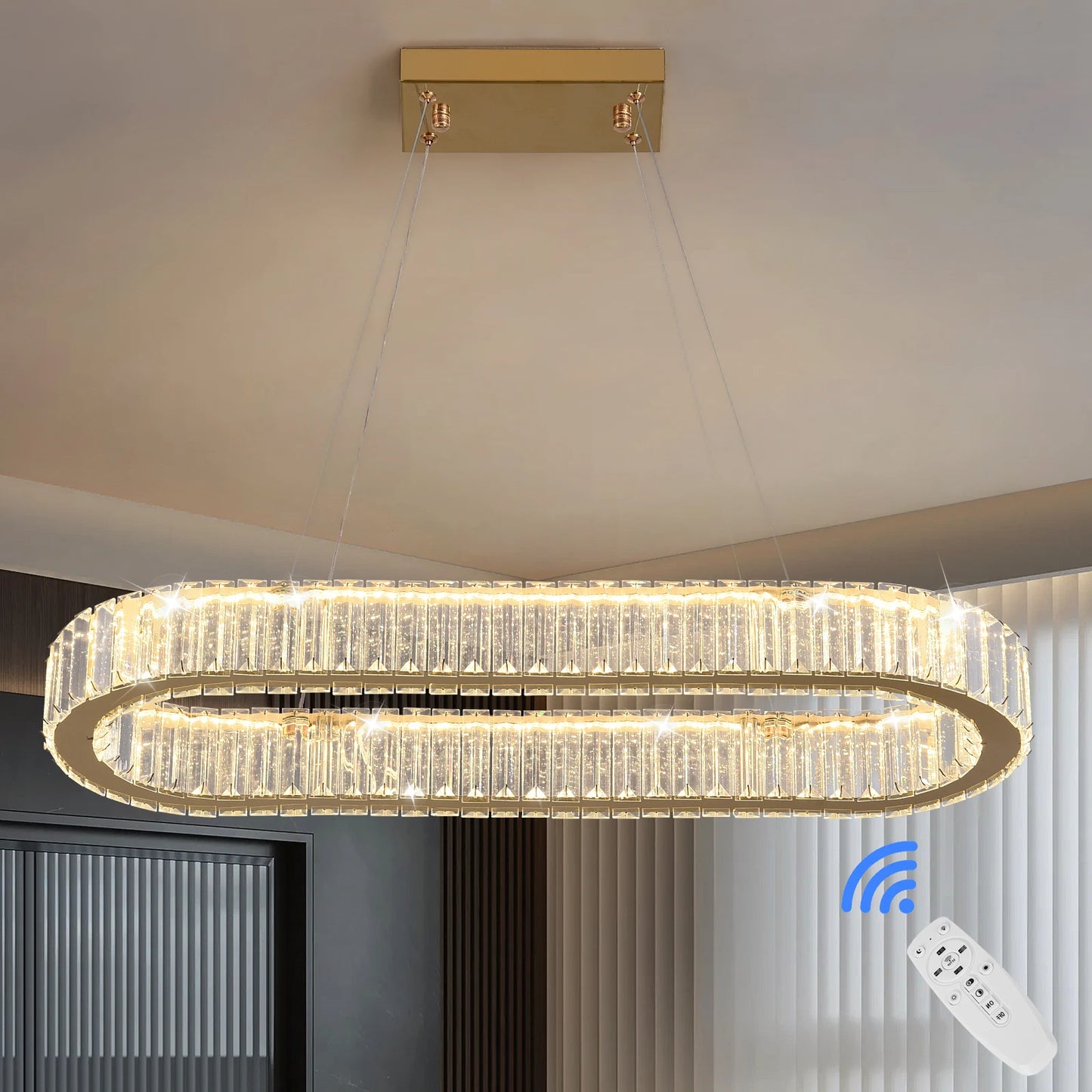 Modern Crystal Ceiling Chandeliers Living Room Bedroom Lighting Fixture Changeable Restaurant Home Decora Pendant Lights Lustres
