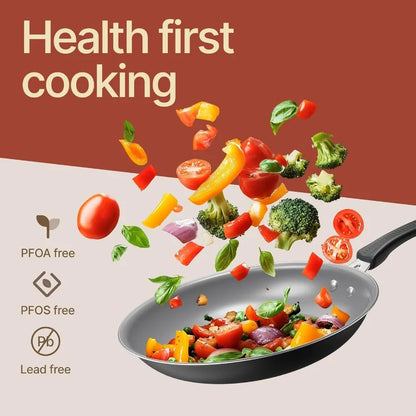 22Piece NonStick Cookware and Bakeware Set with Plaid Pattern for Home Kitchen Use Stackable Design for Easy Storage Dishwasher