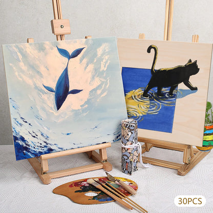 30PCS Board for Wood DIY Home Decor, Basswood Sheets, Rectangle Blank Wooden 3mm Thickness