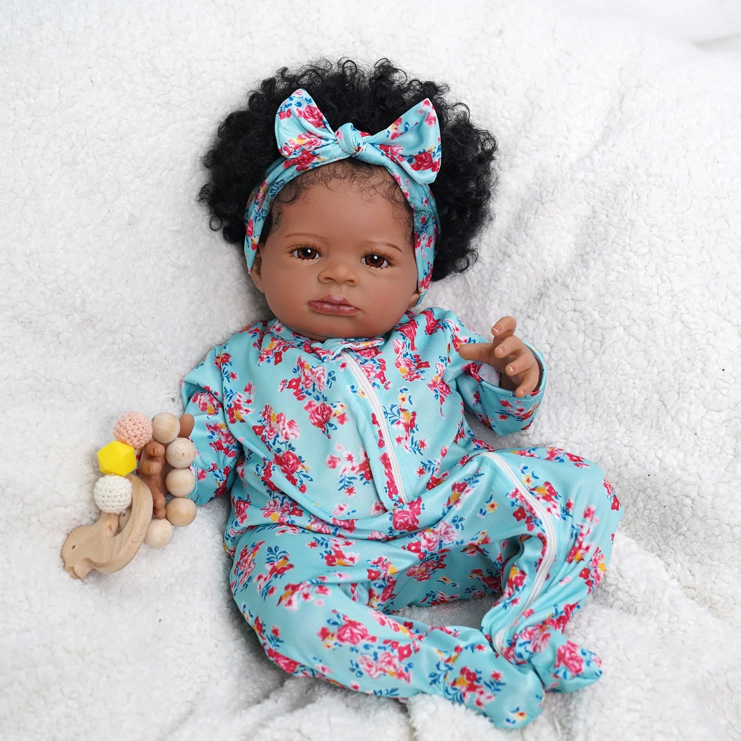 Risbecko 20 Inch Reborn Baby Doll Cute Doll Soft Touch 3D Paint and Visible Veins - Collectible Art Doll Gift Birthday Gift
