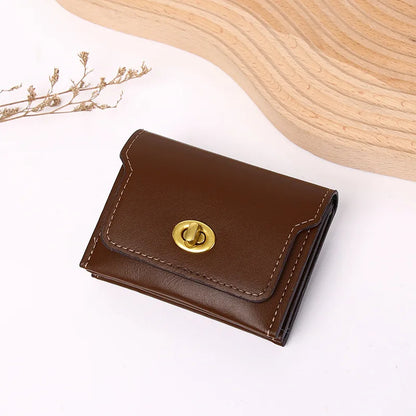 New Women Wallets Fashion Short Hasp Pu Leather Purses For Women Portable Multifunctional Money Bag Small Coin Card Holders