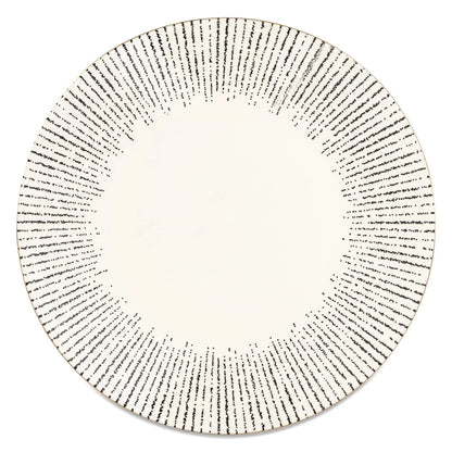Stoneware Dinner Plate Unique Pattern Durable Ceramic Round Serving Plate Dishwasher Safe Ideal Daily Use Special Gatherings