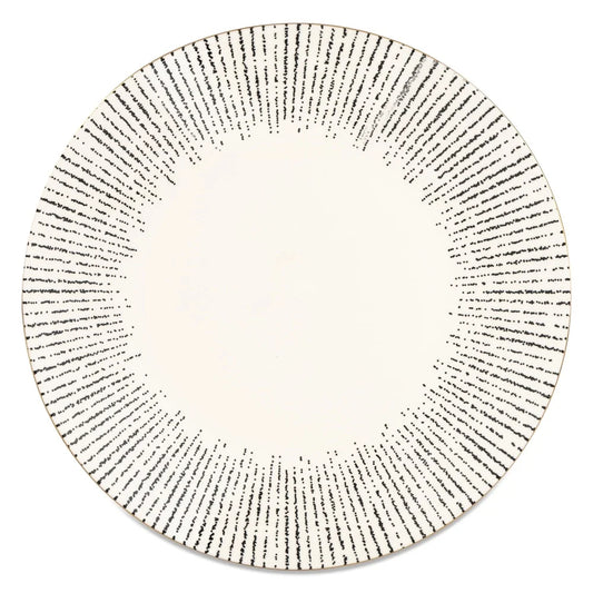 Stoneware Dinner Plate Unique Pattern Durable Ceramic Round Serving Plate Dishwasher Safe Ideal Daily Use Special Gatherings