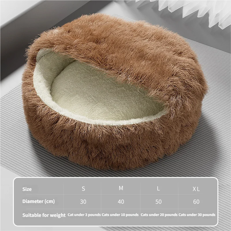Cat Nest Winter Warm Semi Enclosed Cat Safety Nest Cat Bed Cat Mat Sleeping Cat Sofa Pet Nest