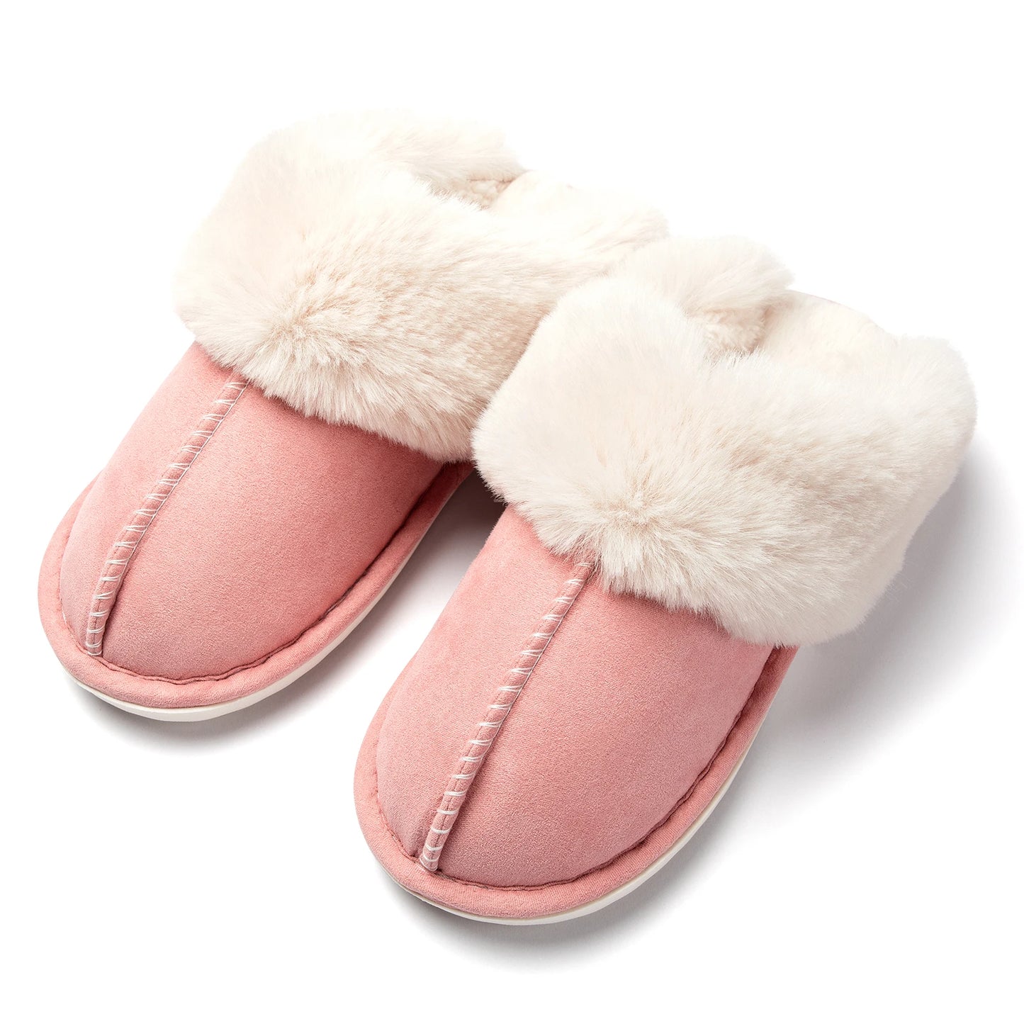 Women's Plush Warm Home Flat Shoes Soft And Comfortable Autumn Winter Cotton Shoes Indoor Plush Couple Slippers