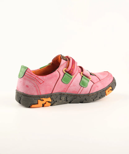 TMA EYES 2025 Autumn New Women's Casual Lace-free Leather Single Shoes For the Outdoors