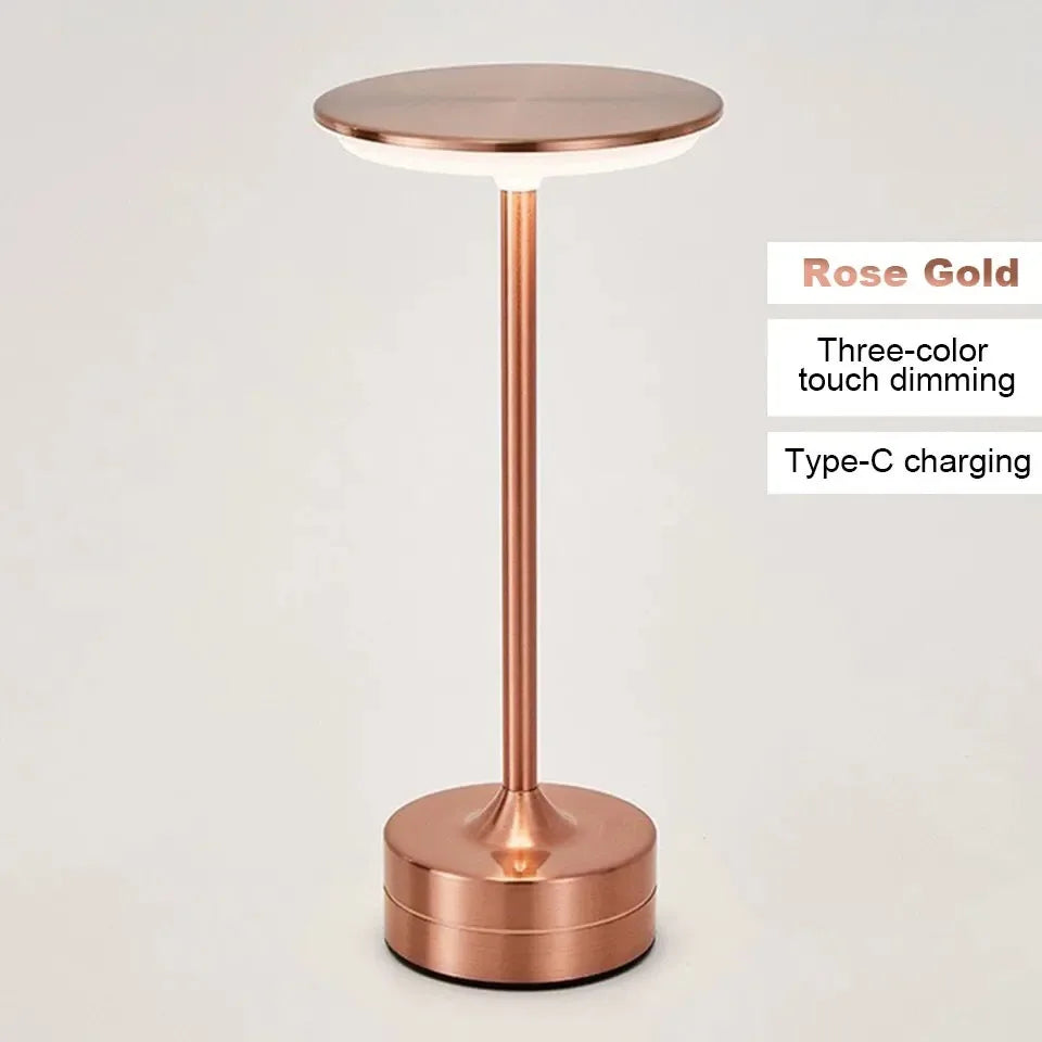 LED Table Lamp Touch Sensor Desktop Night Light USB Rechargeabl Portable Bedroom  Reading Lamps Decor Light