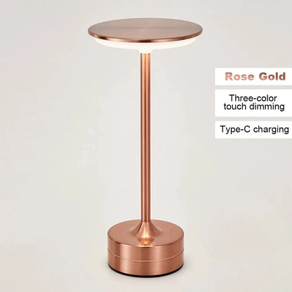 LED Table Lamp Touch Sensor Desktop Night Light USB Rechargeabl Portable Bedroom  Reading Lamps Decor Light