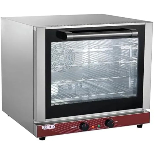 Kratos Commercial Oven, Half Size Electric Countertop Convection Oven, Holds Four Half Size Sheet Pans, 208/240V (29M-003)