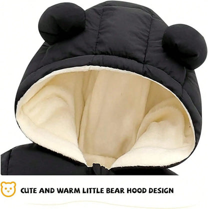 Baby Clothes Cute Infant Toddler Snowsuit Warm Newborn Boy Girl Winter Coats Hooded Zip Jumpsuit