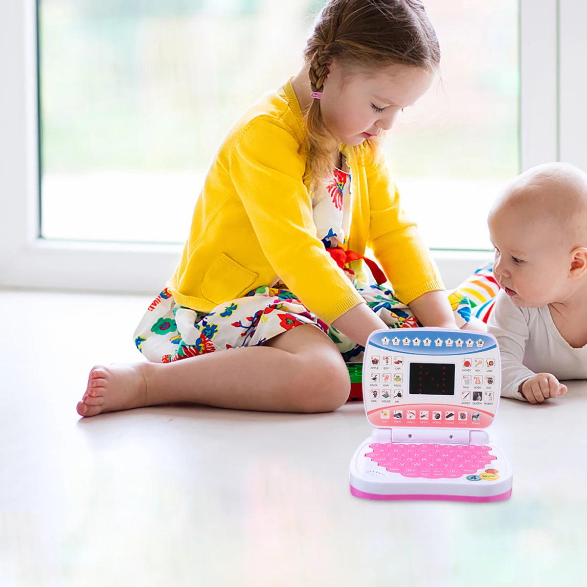 Kids Educational Learning Laptop Toy – Bilingual Electronic Computer for Toddlers, STEM Early Preschool Learning Machine Gift