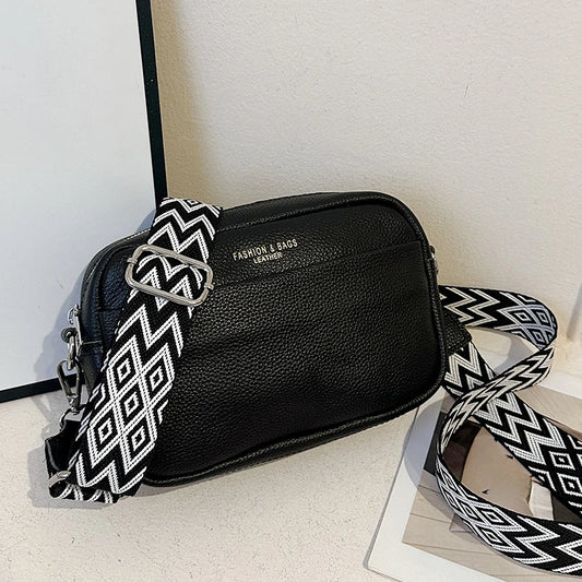 1 fashionable black bag - adjustable shoulder strap, women's crossbody bag, suitable for different people, no scene needed