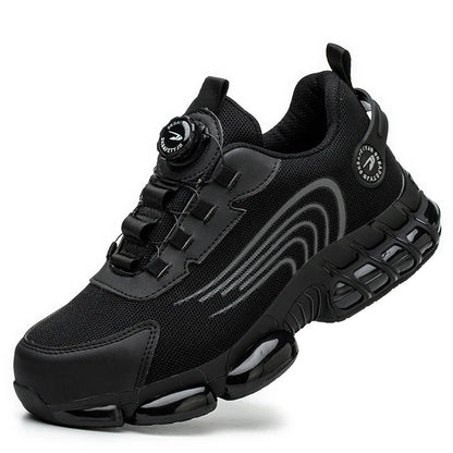 Rotary Button Steel Toe Safety Shoes for Men Anti-impact and Anti-piercing Work Shoes Fashionable Men's Sports Protective Shoes