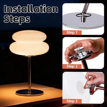 Bedroom Mushroom lamp, Medieval Modern Bedside Table lamp, dimmable Retro Egg Tart Headlight, Unique Home Mushroom Decoration Ae