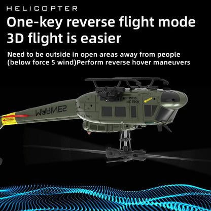 UH-1 C032 2.4G Remote Control Helicopter Six Channel Six Axis Gyroscope One Click Inverted Aerobatic Helicopter Toy Gift