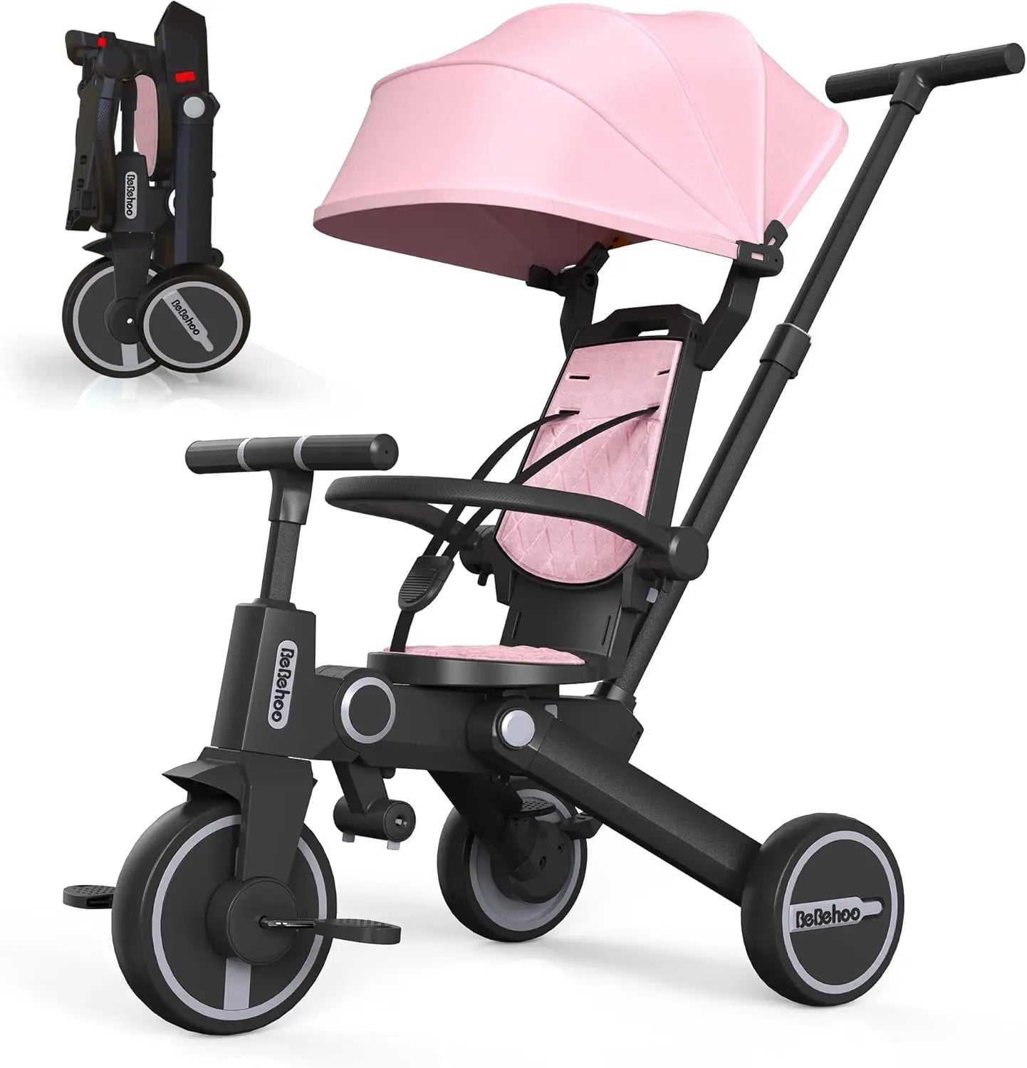 Tricycle Stroller for Toddler,Foldable Baby Tricycle,Kids Balance Bike with Push Handle,Toddlers Stroller Bike with 1 to 5 Years