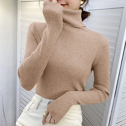 Heliar Women Fall Turtleneck Sweater Knitted Soft Pullovers Cashmere Jumpers Basic Soft Sweaters For Women 2025 Autumn Winter