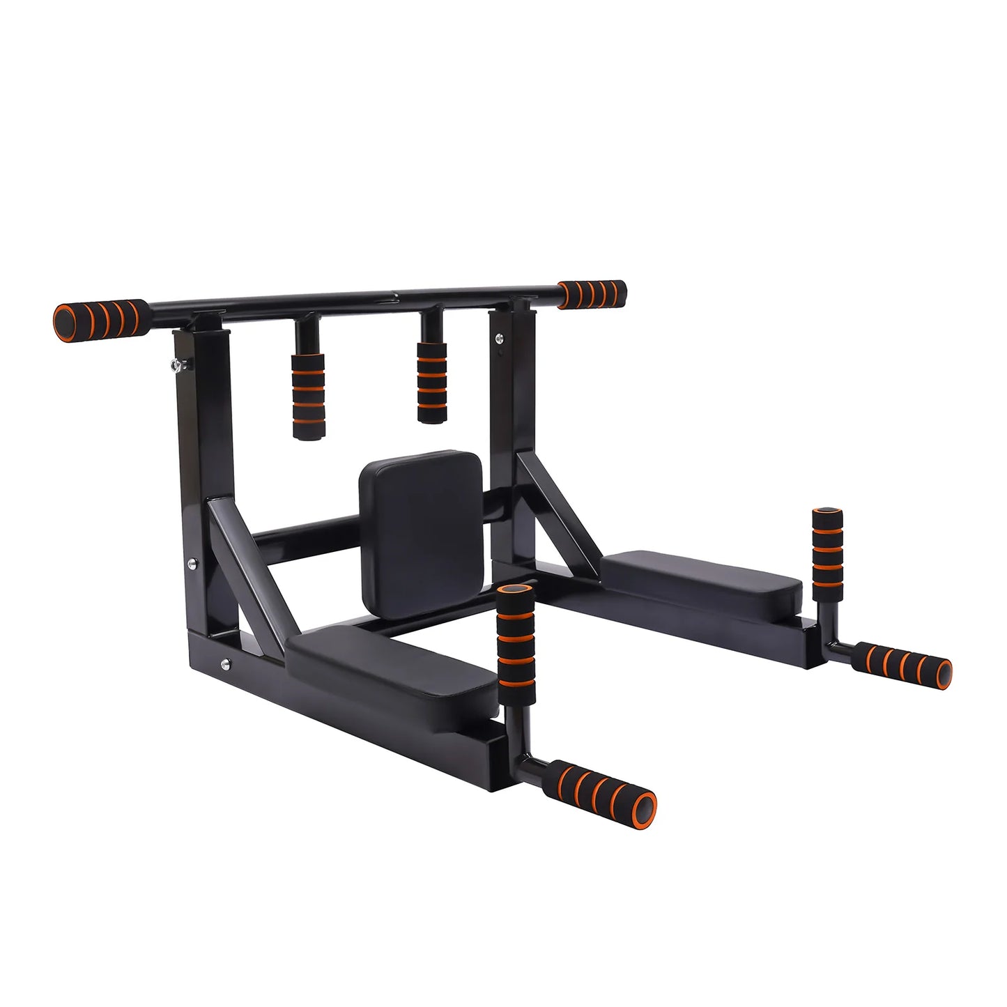Wall Mounted Pull Up Bar Training Equipment Fitness Dip Stand Supports to 440 Lbs for for Indoor Home Gym Workout