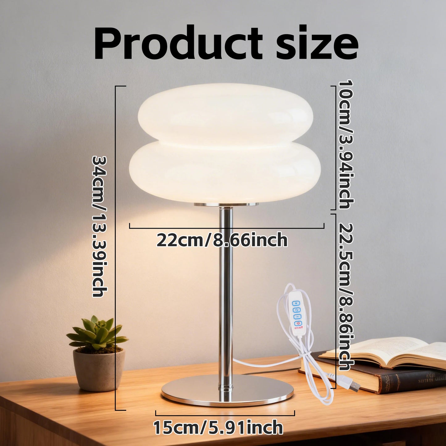 Bedroom Mushroom lamp, Medieval Modern Bedside Table lamp, dimmable Retro Egg Tart Headlight, Unique Home Mushroom Decoration Ae
