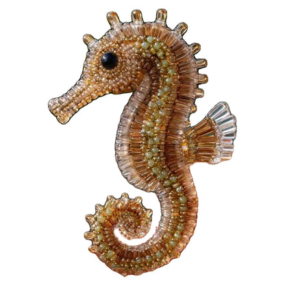 Creative Beaded Embroidery Kit Multi-Purpose Ocean Beadwork DIY Kit Wear Resist Cute Ocean Animals Embroidery for Craft Lovers