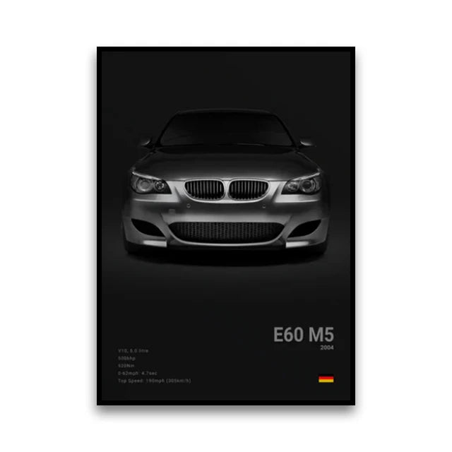 2-A1 Famous Cars G80 M3C Canvas Wall Art Print Poster E30 M3 Z8 Decorative Mural Modern Home Decor Birthday Gift Unframed
