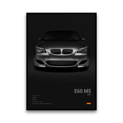 2-A1 Famous Cars G80 M3C Canvas Wall Art Print Poster E30 M3 Z8 Decorative Mural Modern Home Decor Birthday Gift Unframed