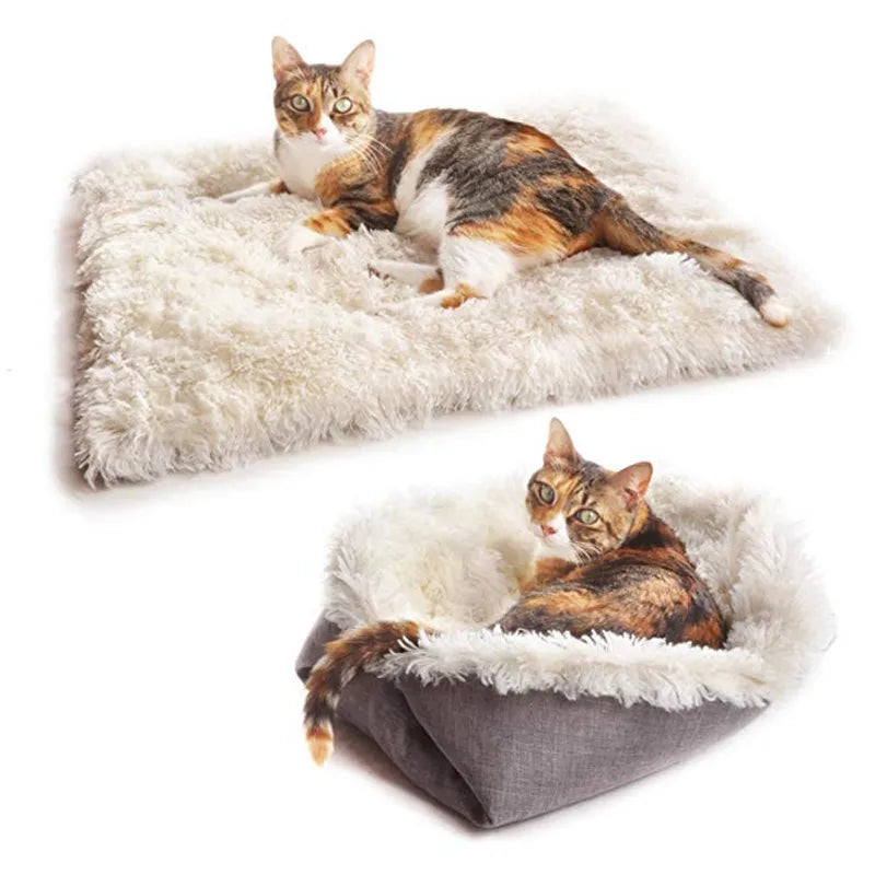 Autumn and Winter Thick Cat Bed Pet Mat Dual-use Dog Bed Cat Mat Plush Cat Mattress Pet Bed Autumn and Winter Nest Mat 2025 New