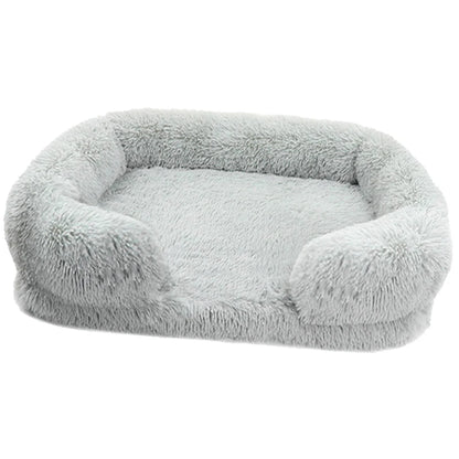 Thickened orthopedic dog bed for large dogs - egg sponge, easy to remove and wash plush cover, durable pet furniture,