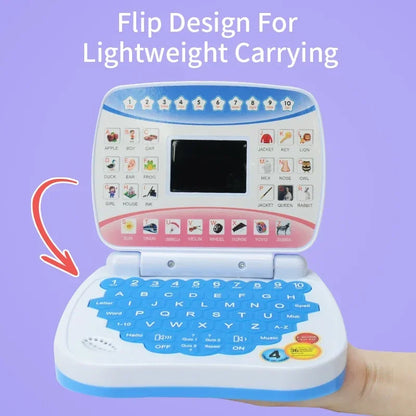 Kids Educational Learning Laptop Toy – Bilingual Electronic Computer for Toddlers, STEM Early Preschool Learning Machine Gift