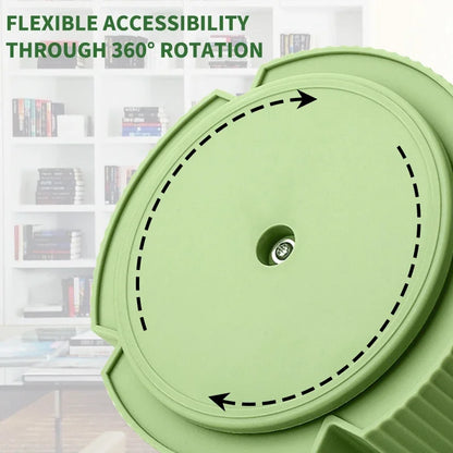 5 Slots Stationery Storage Box 360 Degree Rotating Cute Pencil Cup Pot Desktop Stationery Organizer for Home Office School