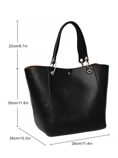 Pahajim Handbags for Women Large Tote Bag PU Leather Waterproof Handbags Shoulder Bag Womens Top Handle Bag for Work Shopping Ba