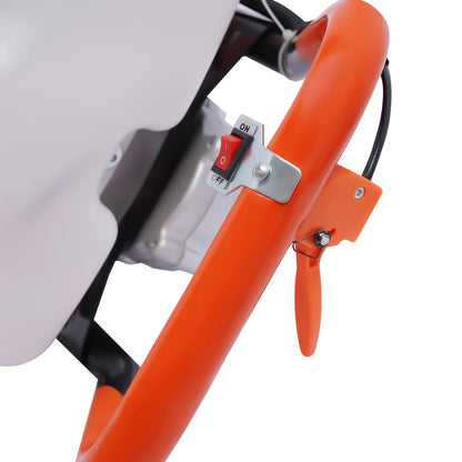 Post Hole Digger 2-Stroke 71CC Gasoline Earth Auger Borer 2.3kw Fence Ground Drill 0-300rpm for Installing Guardrails Railings