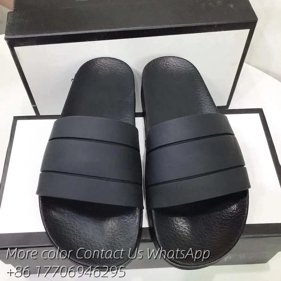 Designer Sandal Women Men Rubber Leather Slide Sandal Dress Shoe Wedges Sandal Beach Slippers Luxury Summer Platform