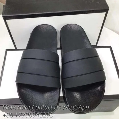 Designer Sandal Women Men Rubber Leather Slide Sandal Dress Shoe Wedges Sandal Beach Slippers Luxury Summer Platform