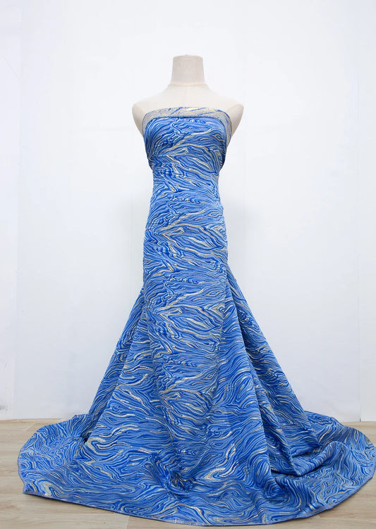 White Luxury African Jacqurad Lace Fabric 2025 Newest Nigerian Brocade Lace Fabric for Evening Prom Luxury Women Dresses Sewing