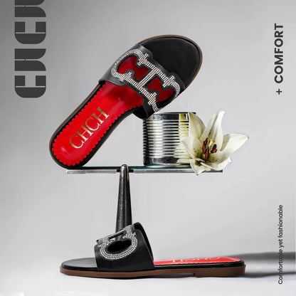 Full Diamond Design Fashion New Women's Slippers Simple Solid Color Fine Workmanship Classic Women's Outdoor Slippers