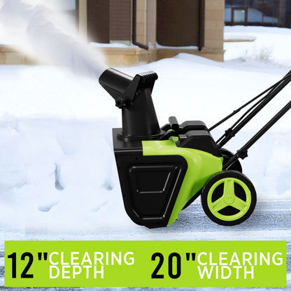 Deli Steelite 42V 20" Cordless Snow Blower – 850 Lbs/Min, Dual 4.0Ah Batteries & Charger Included – Effortless Snow Removal