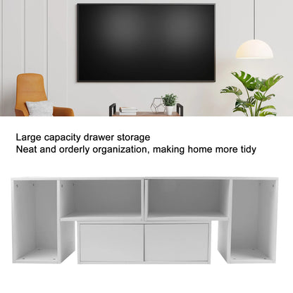 Board TV Cabinet Stand Panel Set with LED Light Drawer Durable High Quality Easy Using Brand New Living Room Home Furniture