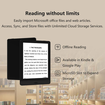 BIGME READ 6-inch E-paper Portable Ebook Reader: Android Open System, Supports Google Play & Kindle APP electronic book tablet