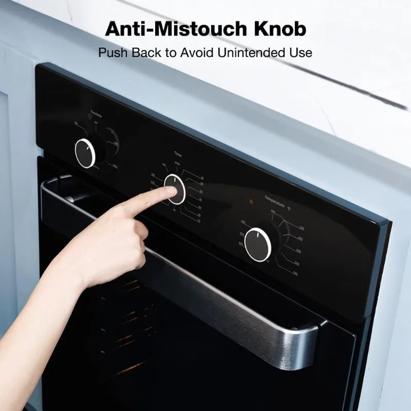 24 Inch Single Wall Oven, 2.79 Cu. Ft. Built-in Electric Wall Oven with 5 Cooking Functions