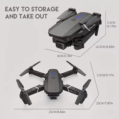 2025 E88Pro RC Drone 4K Professinal With 1080P Wide Angle HD Camera Foldable Helicopter WIFI FPV Height Hold Gift Toy